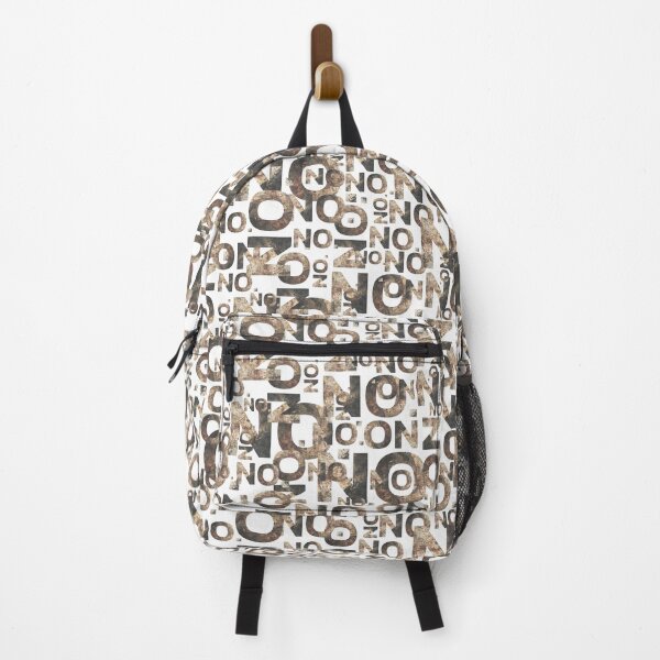 Item preview, "No" pattern | word pattern | Brown grunge texture designed and sold by GeorgetaHere.
