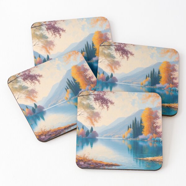 Item preview, Title: Autumn's Reflections on Tranquil Waters designed and sold by ArtComixHaven.