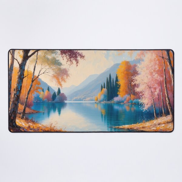Item preview, Title: Autumn's Reflections on Tranquil Waters designed and sold by ArtComixHaven.