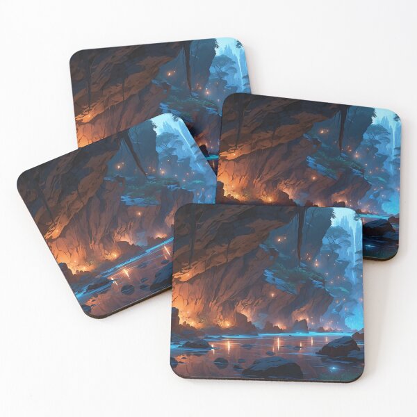 Item preview, Title: Enchanted Cavern A Mystical Evening Journey designed and sold by ArtComixHaven.