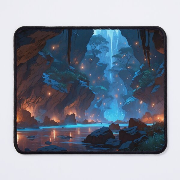 Item preview, Title: Enchanted Cavern A Mystical Evening Journey designed and sold by ArtComixHaven.