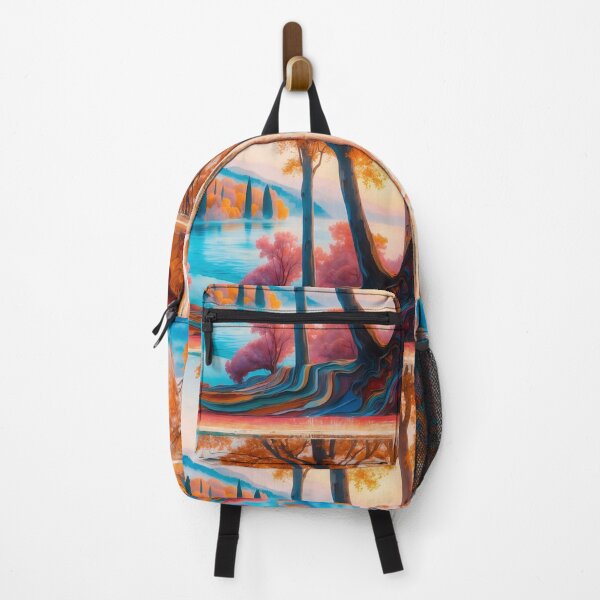 Item preview, Vibrant Serenity: Lakeside Autumn Dream designed and sold by ArtComixHaven.