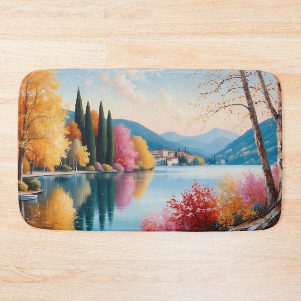 Item preview, Autumn by the Lake: A Serene Watercolour Landscape designed and sold by ArtComixHaven.