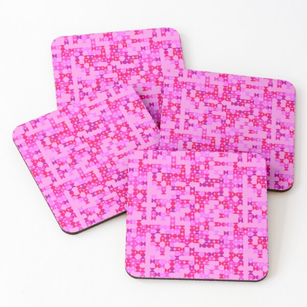 Item preview, Plentiful Semicircle Hourglass Symbols Pink Tone Geometry designed and sold by EvergreenMotifs.