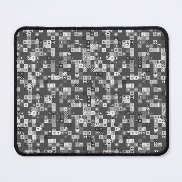 Item preview, Plentiful Random Symbols Black & White Shade Tones Geometry designed and sold by EvergreenMotifs.