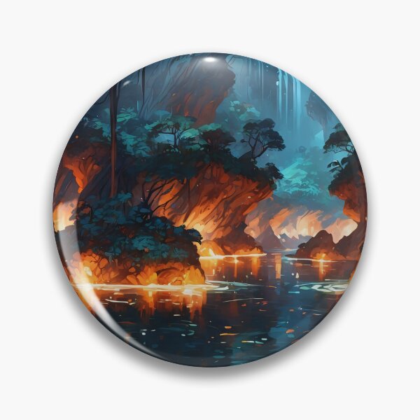 Item preview, Enchanted Flames: A Mystical River Journey designed and sold by ArtComixHaven.