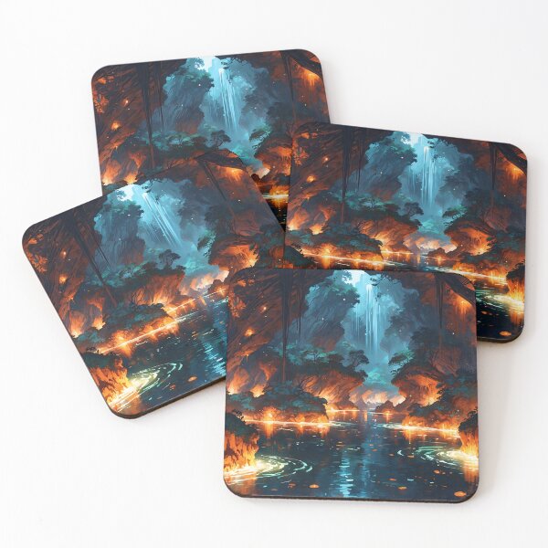 Item preview, Enchanted Flames: A Mystical River Journey designed and sold by ArtComixHaven.