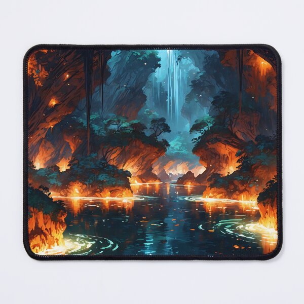 Item preview, Enchanted Flames: A Mystical River Journey designed and sold by ArtComixHaven.
