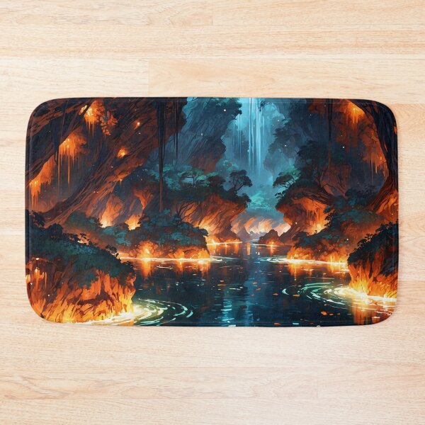 Item preview, Enchanted Flames: A Mystical River Journey designed and sold by ArtComixHaven.