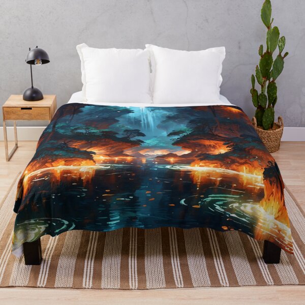 Item preview, Enchanted Flames: A Mystical River Journey designed and sold by ArtComixHaven.