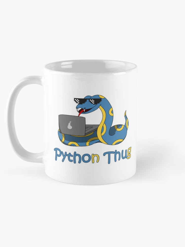 Aperçu 5 sur 6. Mug à café avec l'œuvre Voyou Python créée et vendue par Reesh-Store.