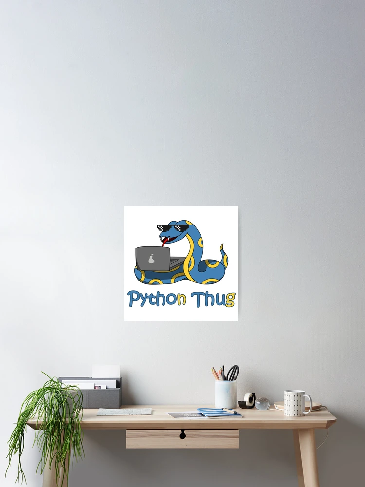 Thumbnail 2 of 3, Poster, Python Thug designed and sold by Reesh-Store.