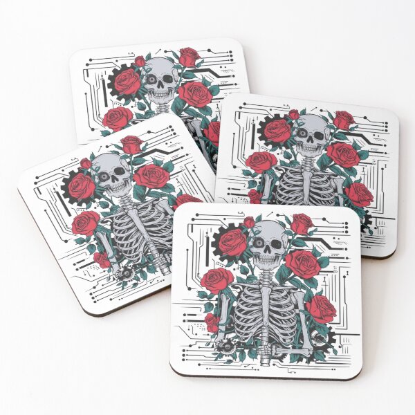 Item preview, Robot Flower Skull designed and sold by PrimeInk.