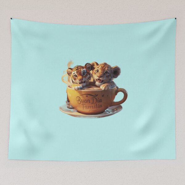 Item preview, Cute tigers in a cup - Buen dia familia designed and sold by AldeaPod.