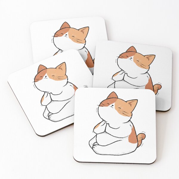 Item preview, cat namaste meditating designed and sold by massingso.
