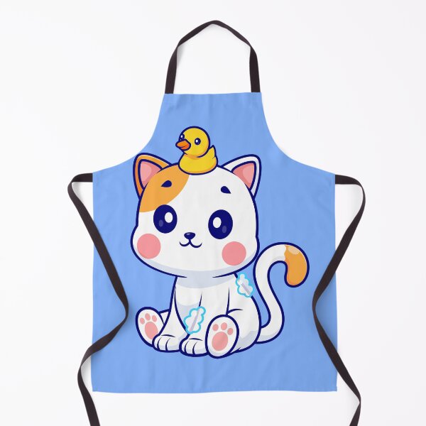 Item preview, Cute Cat Bathing with Duck Toy: Cartoon Vector Icon Illustration designed and sold by hjian8219.