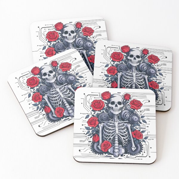 Item preview, the Robot flower Skull designed and sold by PrimeInk.