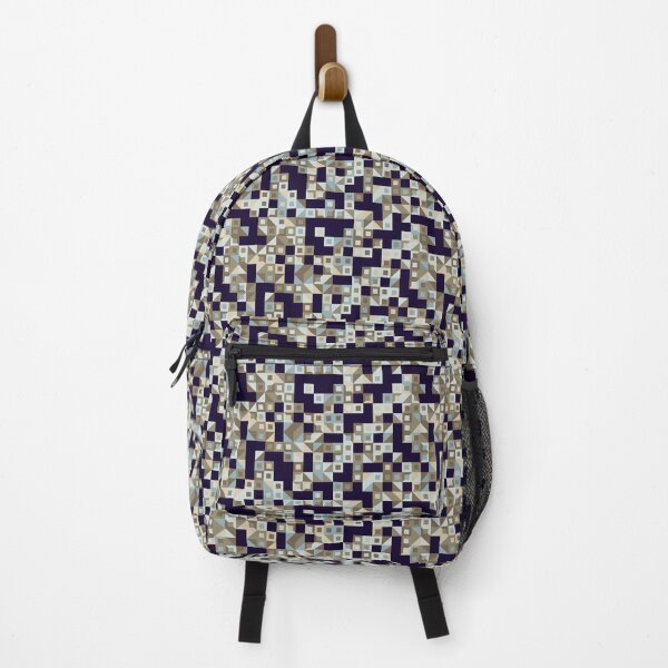 Item preview, Multicolor Alternating Style Geometric Tiles Navy Blue designed and sold by EvergreenMotifs.
