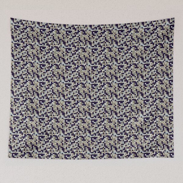 Item preview, Multicolor Alternating Style Geometric Tiles Navy Blue designed and sold by EvergreenMotifs.
