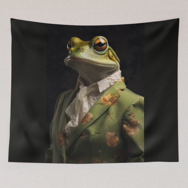 Item preview, Distinguished Bullfrog in Elegant Attire designed and sold by Sillytoe.