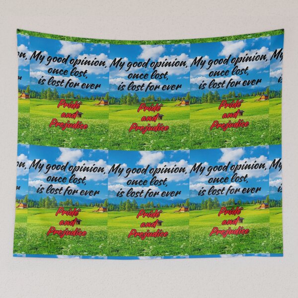 Item preview, Pride and Prejudice Quote designed and sold by MountainAndSea.