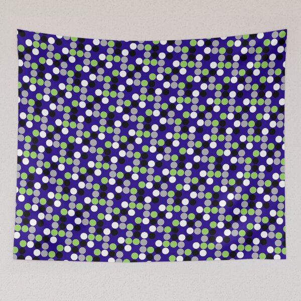 Item preview, Random Colorful Sequenced Dots Blue Base designed and sold by EvergreenMotifs.