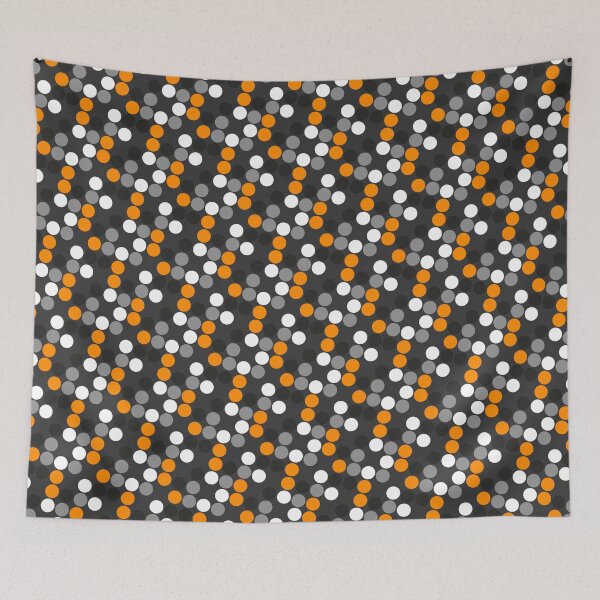 Item preview, Random Colorful Sequenced Dots Dark Gray Base designed and sold by EvergreenMotifs.
