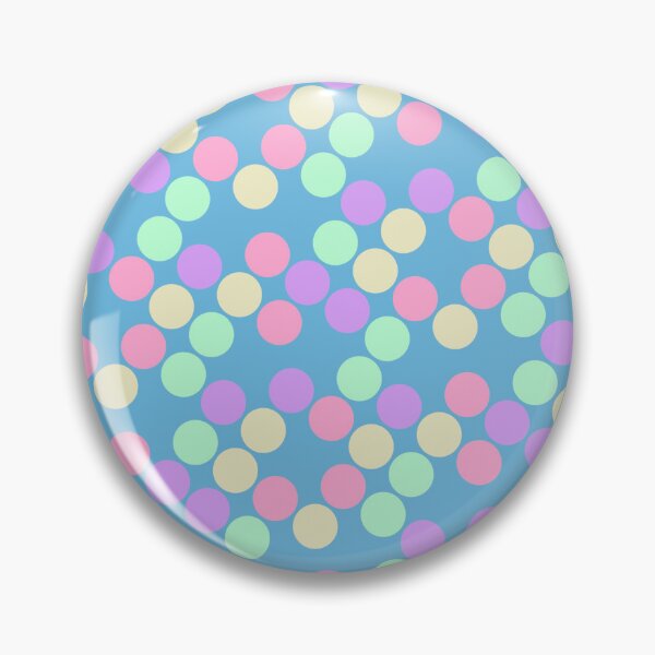 Item preview, Random Pastel Colorful Sequenced Dots Soft Blue Base designed and sold by EvergreenMotifs.