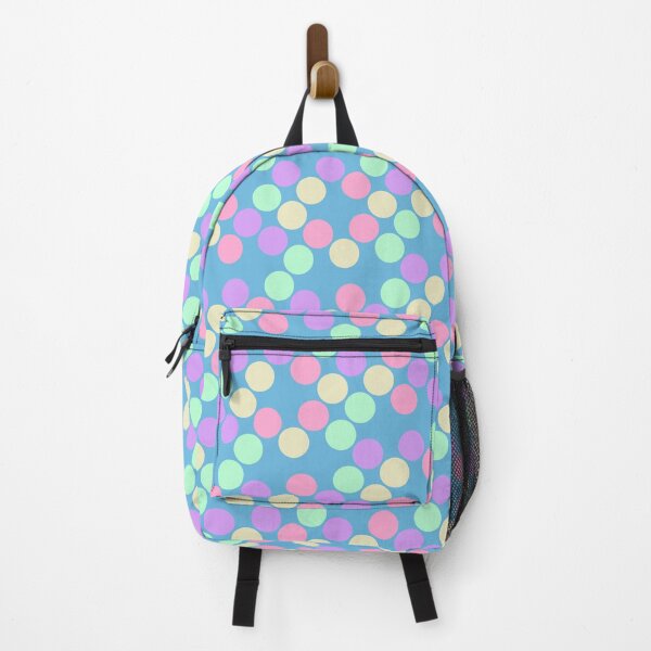 Item preview, Random Pastel Colorful Sequenced Dots Soft Blue Base designed and sold by EvergreenMotifs.