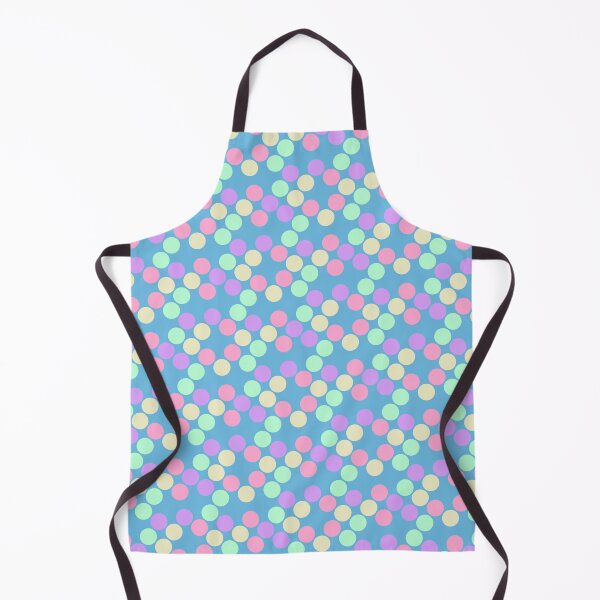 Item preview, Random Pastel Colorful Sequenced Dots Soft Blue Base designed and sold by EvergreenMotifs.