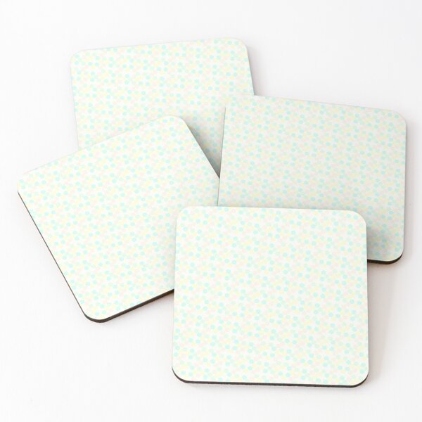 Item preview, Random Pastel Colorful Sequenced Dots White Base designed and sold by EvergreenMotifs.