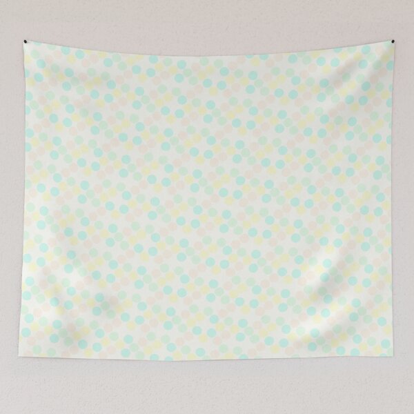 Item preview, Random Pastel Colorful Sequenced Dots White Base designed and sold by EvergreenMotifs.