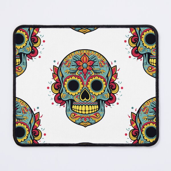 Item preview, vibrant sugar skull designed and sold by Doooriginals.