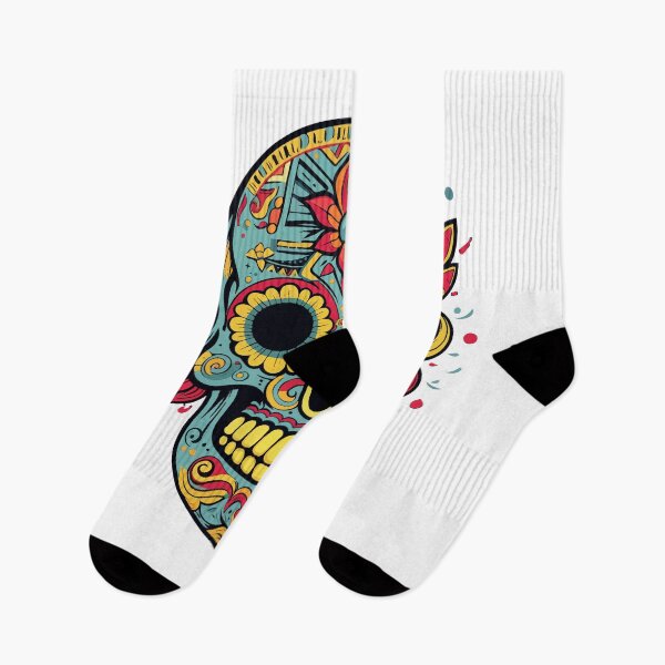 Item preview, vibrant sugar skull designed and sold by Doooriginals.