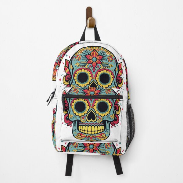 Item preview, vibrant sugar skull designed and sold by Doooriginals.