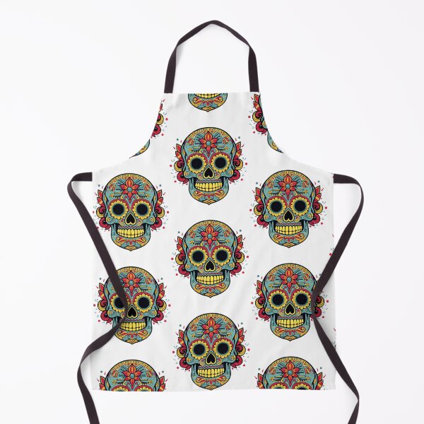 Item preview, vibrant sugar skull designed and sold by Doooriginals.