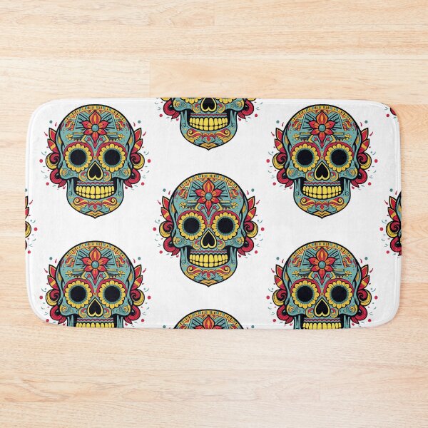 Item preview, vibrant sugar skull designed and sold by Doooriginals.