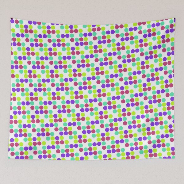 Item preview, Random Colorful Sequenced Dots White Base designed and sold by EvergreenMotifs.
