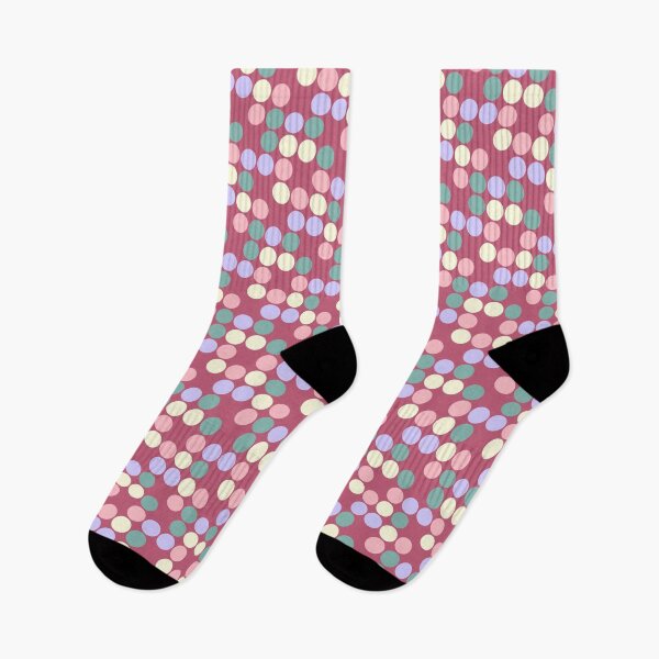 Item preview, Random Colorful Sequenced Dots Pink Base designed and sold by EvergreenMotifs.