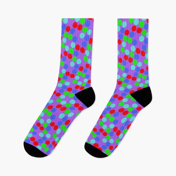 Item preview, Random Bright Colorful Sequenced Dots Purple Base designed and sold by EvergreenMotifs.