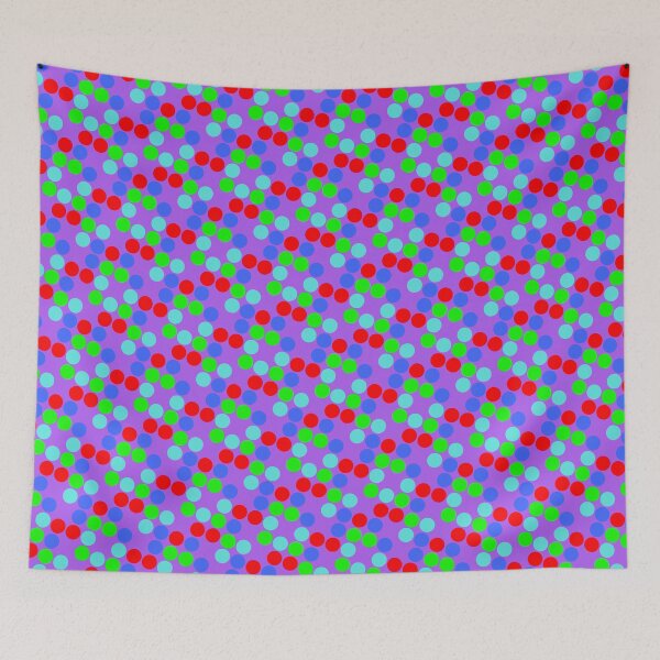 Item preview, Random Bright Colorful Sequenced Dots Purple Base designed and sold by EvergreenMotifs.