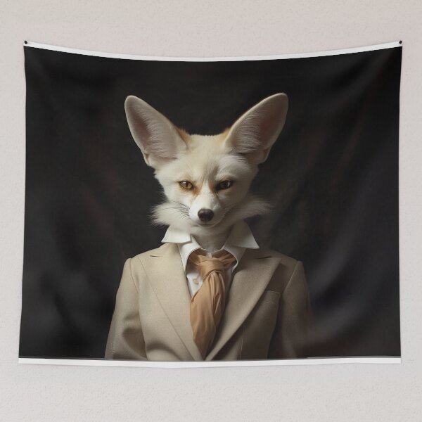 Item preview, Dashing Fennec Fox in Elegant Suit designed and sold by Sillytoe.