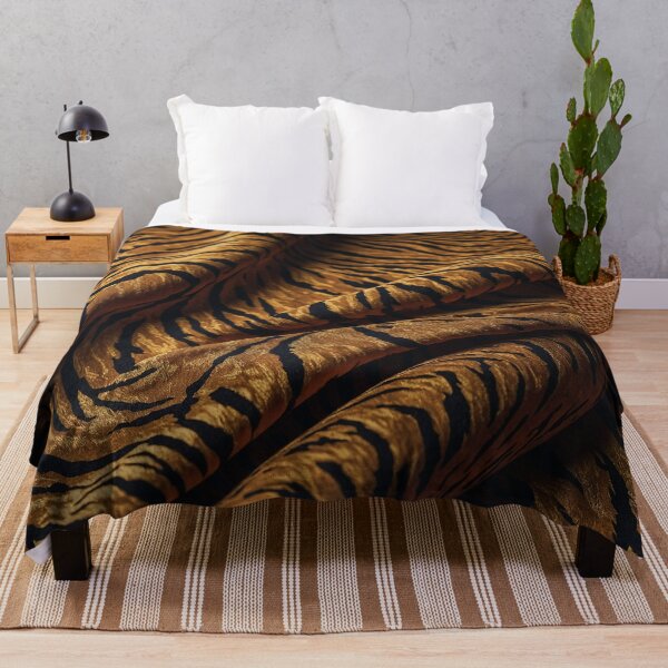 Item preview, Realistic 3D wild tiger skin, animal leather in brown and black tones, animal print style designed and sold by Carlos Gudino.
