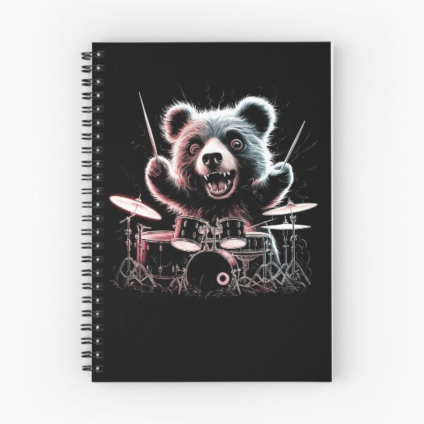 Item preview, Bear Rock Band Drummer Cute Bear Playing Drums Graphic designed and sold by MTRBSK11.