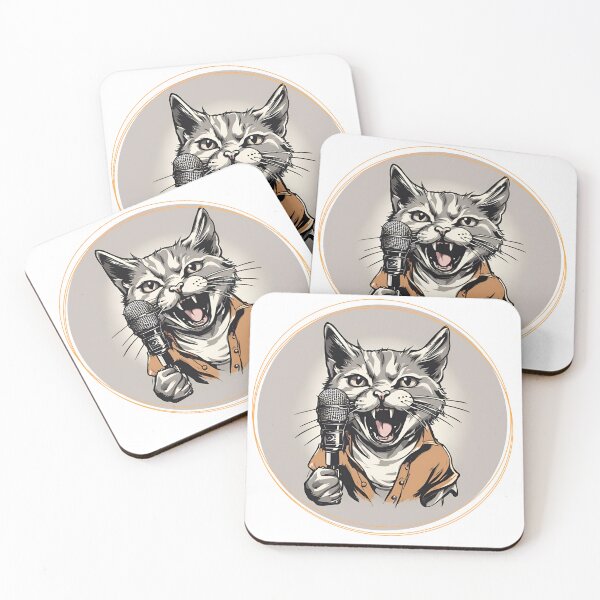 Item preview, Cat with a Mic Singing D9 designed and sold by PerfectDay2Play.