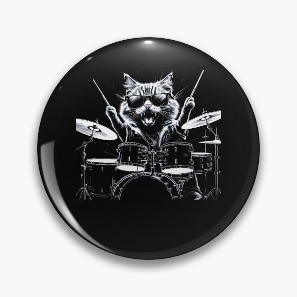Item preview, Kitten Rock Band Drummer Cats Playing Drums Graphic designed and sold by MTRBSK11.