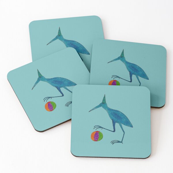 Item preview, Blue Bird with Green Hat & Beach Ball  designed and sold by KakiDimock.
