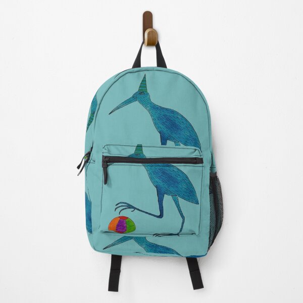 Item preview, Blue Bird with Green Hat & Beach Ball  designed and sold by KakiDimock.