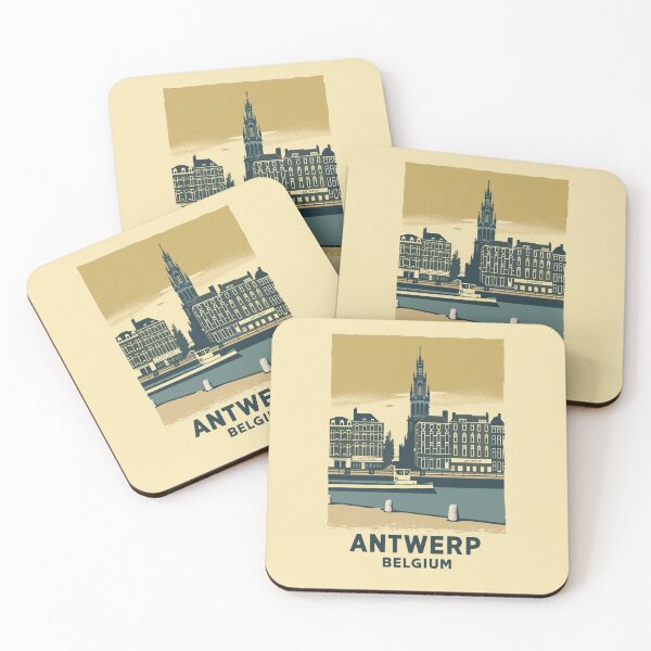 Item preview, A Vintage Travel Illustration of Antwerp - Belgium  designed and sold by GoodOldVintage.