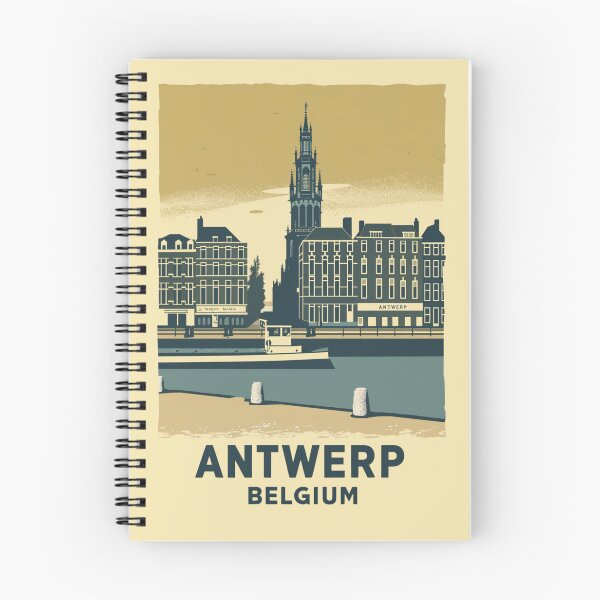 Item preview, A Vintage Travel Illustration of Antwerp - Belgium  designed and sold by GoodOldVintage.
